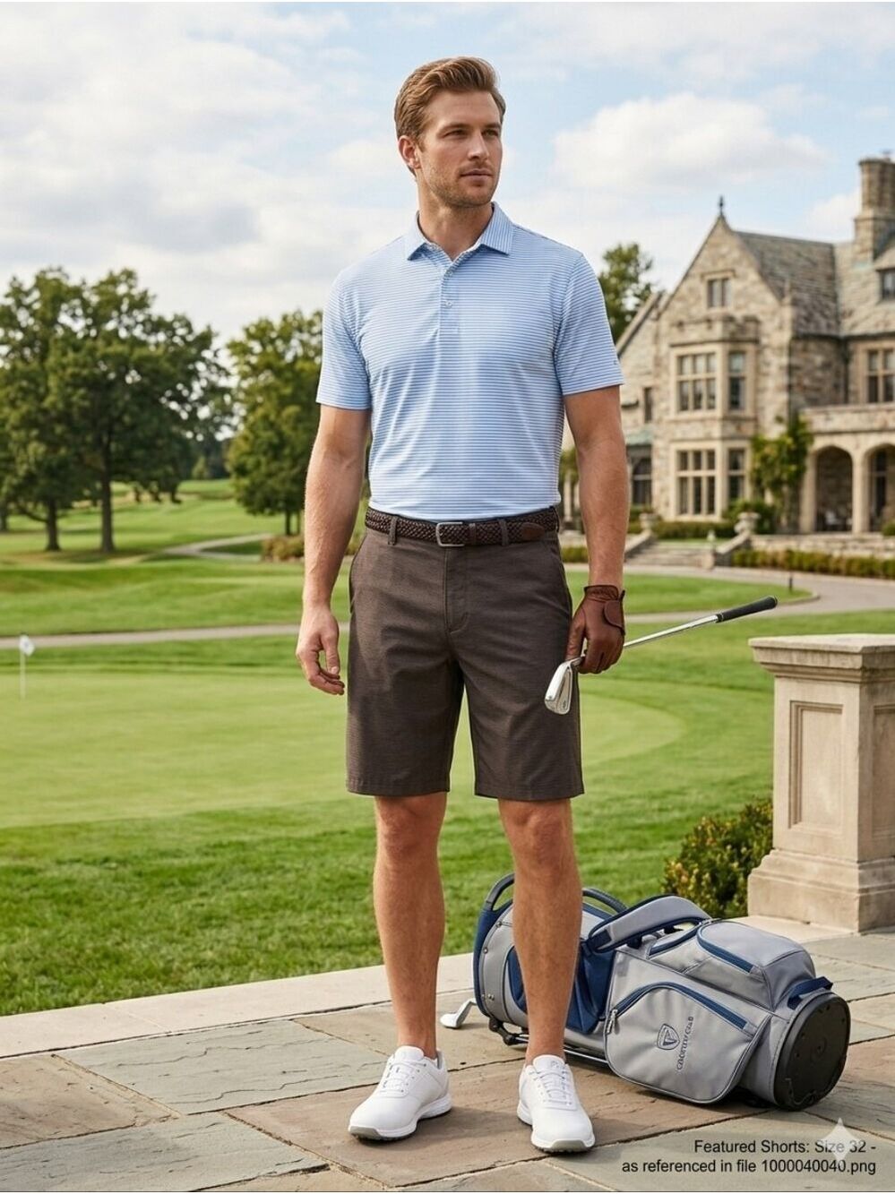 Travis Mathew Brown Stretch Golf Shorts Size 32 GUC Small Flaws